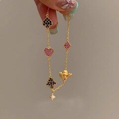 2025新款中古金色蜜蜂手链女款高颜值手串轻奢小众精致手饰代发