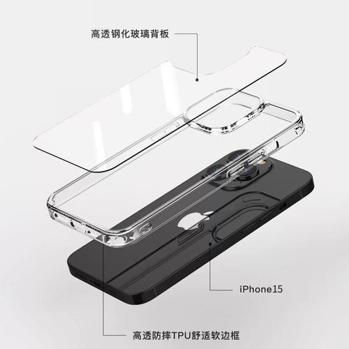Suitable for iPhone14 mobile phone case transparent 15 Apple hard shell 14promax Apple 14 protective cover factory wholesale