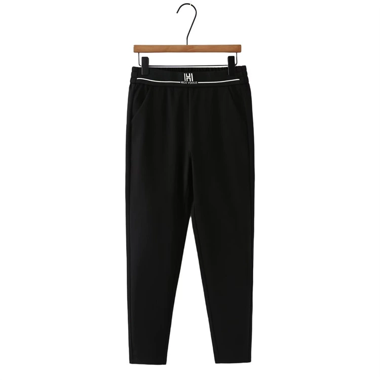 2024 Весна Новые повседневные брюки больших размеров пухлая девушка универсальные эластичные шаровары с высокой талией для похудения 8027