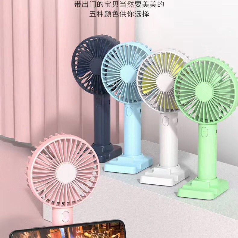 Small handheld rechargeable table cartoon air fan for students 3