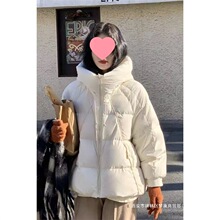 跨境设计感小个子白鸭绒斗篷羽绒服女2024冬新款欧货休闲韩版保暖