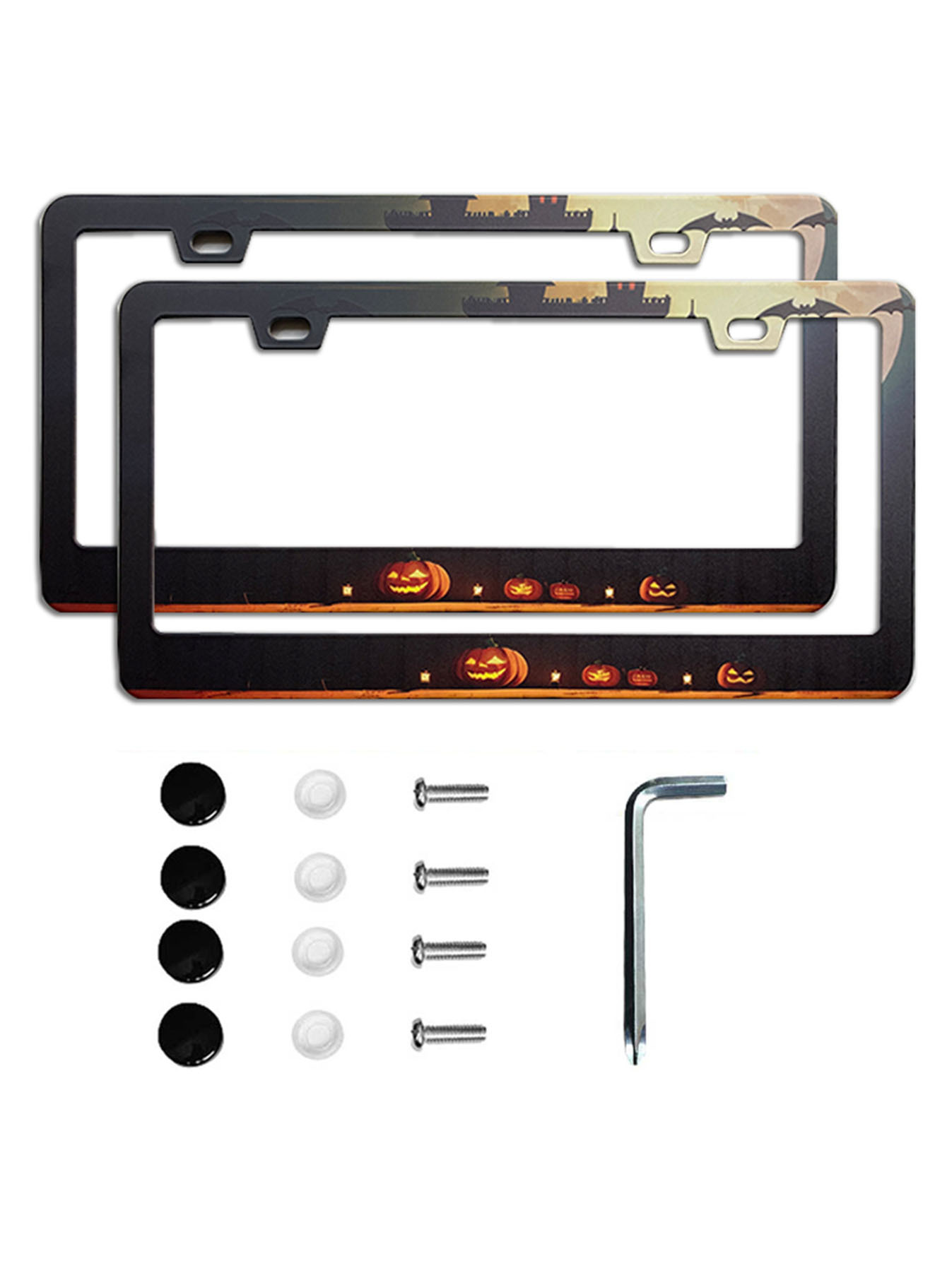 US regulations Halloween license plate frame UV craft pattern license plate frame license plate frame aluminum alloy stainless steel license plate frame