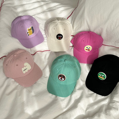 兒童帽子春夏新款卡通搞怪表情男童鴨舌帽女童戶外出遊遮陽棒球帽