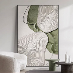 現代のシンプルなリビングルームの装飾画の抽象的な筋理感のソファーの背景の壁は絵を掛けて大幅に着地して玄関の壁画を描きます。