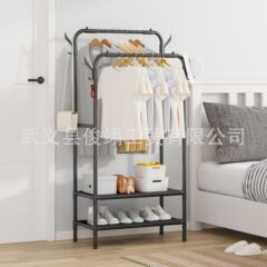 简易晾衣架落地卧室挂衣架室内阳台家用晒衣服架宿舍晾衣杆衣帽架