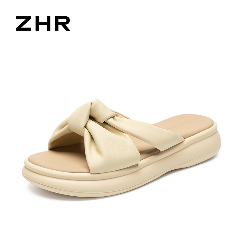 ZHR es un simple arco de zapatillas de suela gruesa para mujeres verano 2025 nuevo estilo de moda cómodos zapatos antideslizantes transpirables image 8