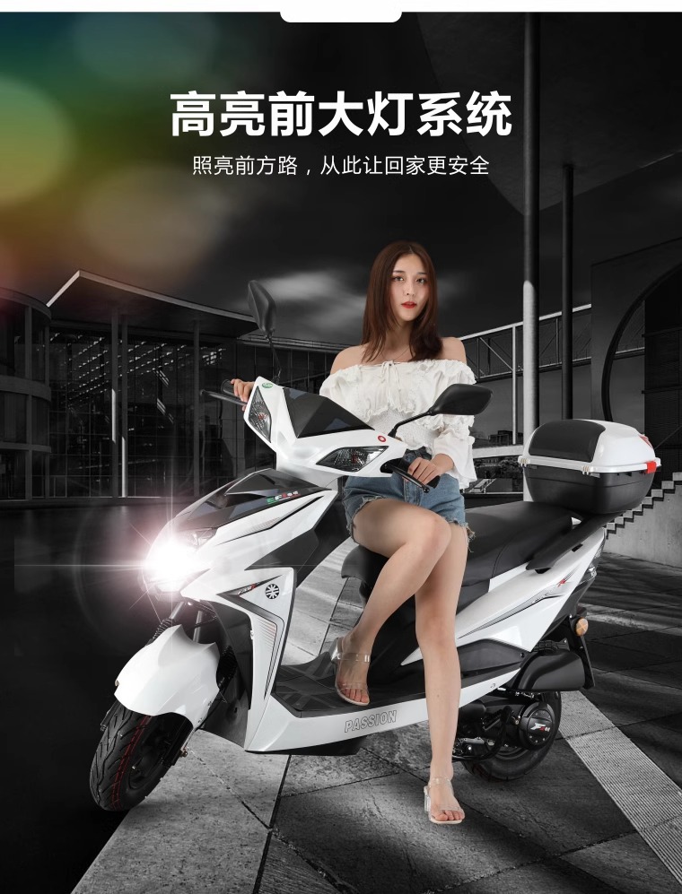 Cross-Border Foreign Trade Export Brand New 125C Two-Wheel Scooter Fuel-Saving Vehicle Shangling Second Generation Fuel Men and Women