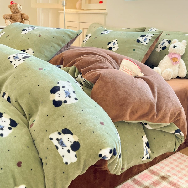 Matcha Green Dog [High weight milk fleece, double warmth]