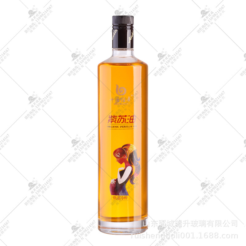 厂家供应玻璃瓶装油瓶橄榄油麻油瓶香油瓶晶白料玻璃瓶