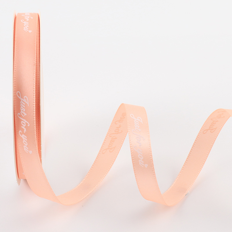 2,5 cm flor floral caja de regalo cinta de poliéster pastel DIY arco cinta sólo para usted letra inglesa cinta