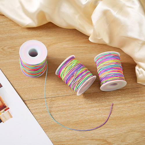 Factory DIY Accessories Elastic Cord Multi-Color Core Elastic Rope Handmade Five-Color Buddha Bead Cord Wholesale