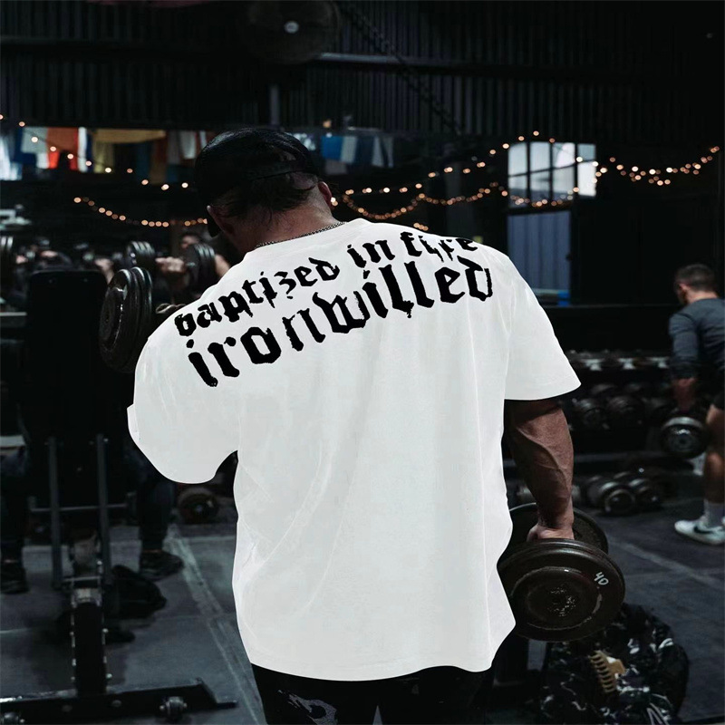 Title 5, Camiseta Fitness Hombre Manga Corta Holgada Tra...