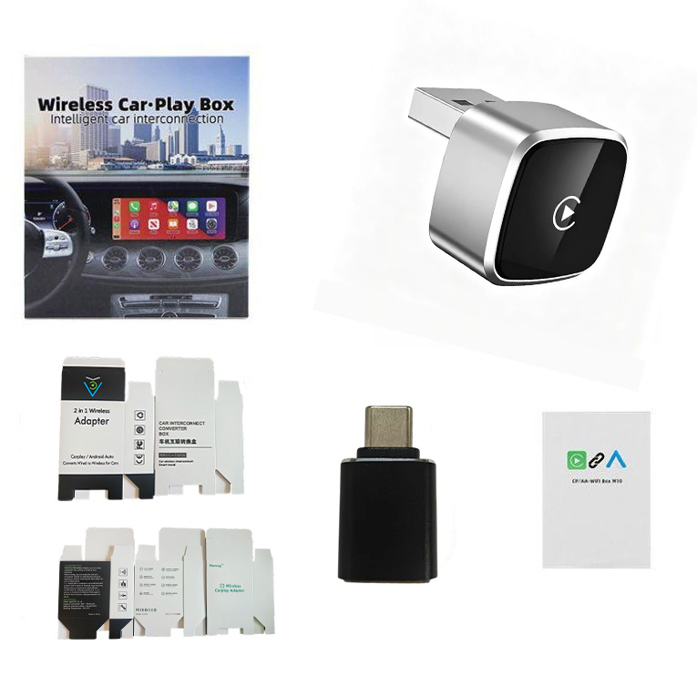 Cross-Border Carplay Box 2-in-1 Wired to Wireless Apple Android Auto Original Car Upgrade for Mobile Phone Car Connectivity