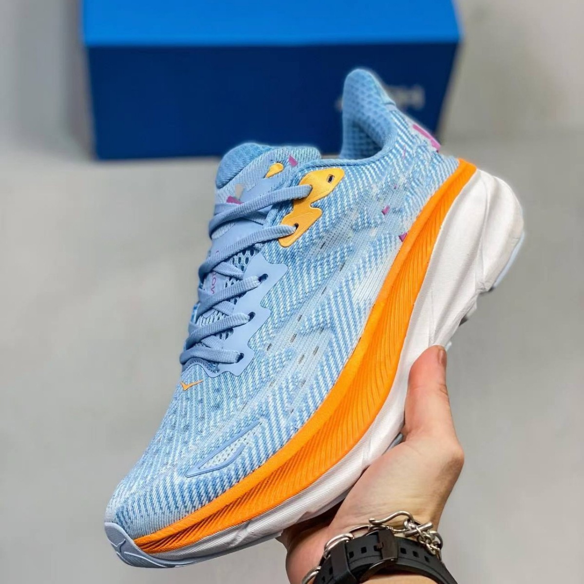 Hoka One Clifton9 Clifton Cushioning Breathable Marathon Ultra-Light Racing Running for Men and Women Couples