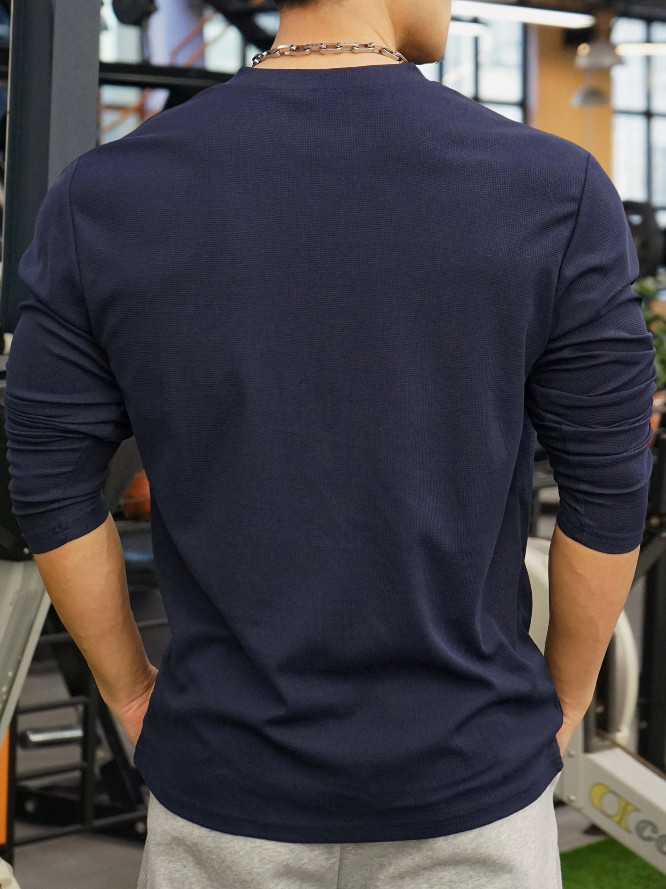 350g Weight Long Sleeve Sleeve Length 100%, Chemical fiber blending, Polyester Fabric Type Regular Top Length Casual Occasion V Neck Neckline Regular Fit Fit Type Solid Color Pattern Autumn Season Men's Gender Simple Style Style European Size Hot Sale Men's Autumn Sports Fitness Casual Stand Collar Stretch Vertical Stripe Long Sleeve V-neck Polo 6
