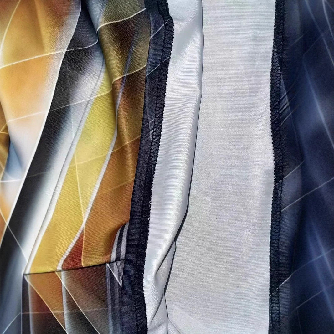 Camisa POLO con cremallera de manga corta transpirable de solapa suelta de todo fósforo de la calle de verano para hombres Venta caliente Impresión digital 3D