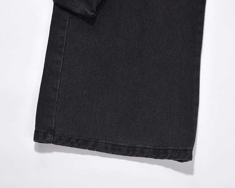 Men's Streetwear Cargo Jeans – Oversized High-Waist Utility Pants With Multi-Pockets (Black, S-Xxl)_mkmklike.com