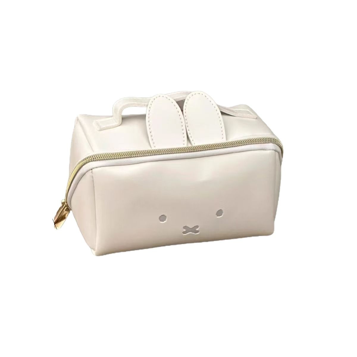 Bolsa de maquillaje portátil para perros de arroz con alto valor facial, bolsa de almacenamiento de gran capacidad, bolsa de lavado portátil multifuncional