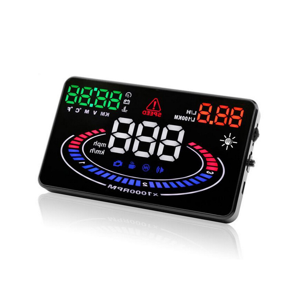 5.5inch Car HUD Head-Up Display OBD Speed Fuel Consumption Water Temperature Multi-Function HD Screen E300