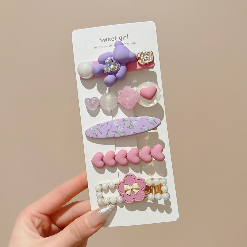 Caricatura curry clip para el cabello lateral de las mujeres clip para el cabello niños lindos clip para el cabello al por mayor