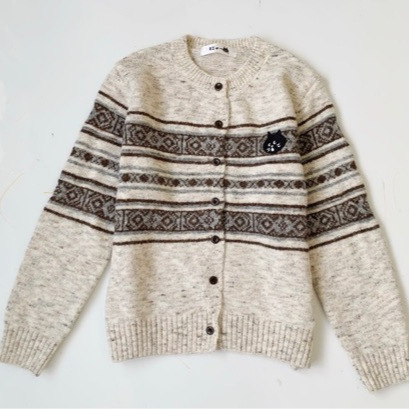 Striped Knitted Cardigan Women's New Autumn and Winter Korean Style Lazy Style Loose Slimming Versatile Round Neck Sweater Jacket