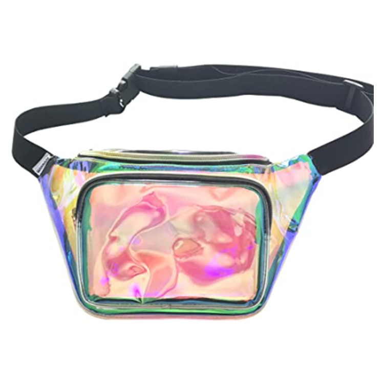 Solid Color Pattern All Seasons Season Streetwear Solid Color Transparent Zipper Fanny Pack