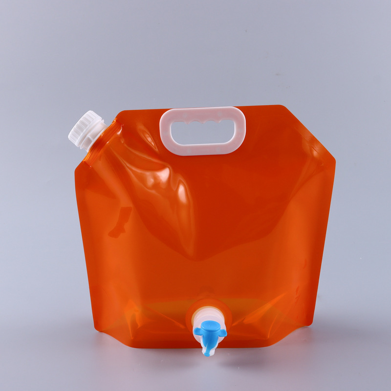 Bolsas de cerveza plegables prefabricadas, bolsas transparentes con boquilla para envasado de cerveza, bolsas de cerveza para llevar, bolsas portátiles con válvula para almacenamiento de agua