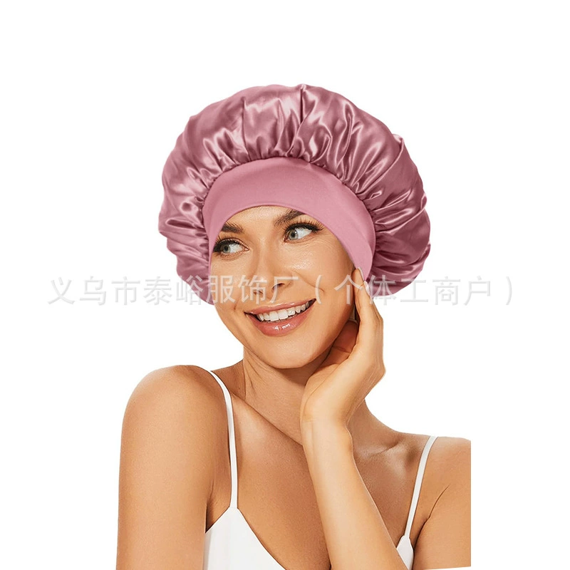 Elastic Nightcap Shower Bonnet, Sedin + Elastic Fabric, Soft Breathable, One Size
