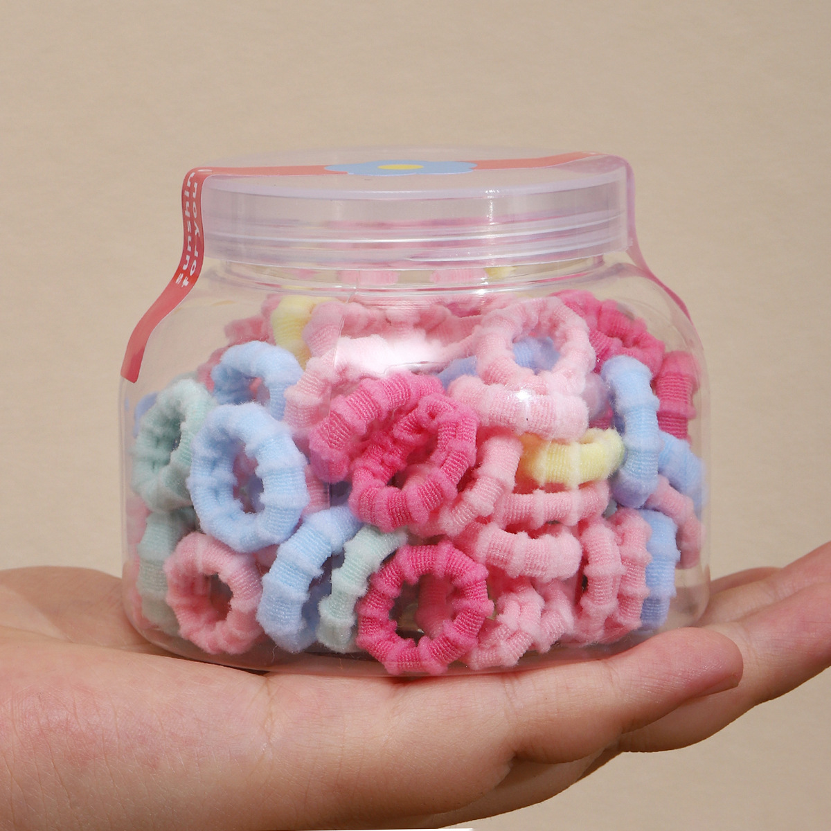 Macaron color 100-piece canned anti-slip ring