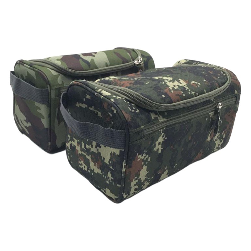 Hombres y mujeres al aire libre de viaje bolsa de lavado de tela Oxford gancho plegable colgando bolsa de cosméticos impreso LOGO