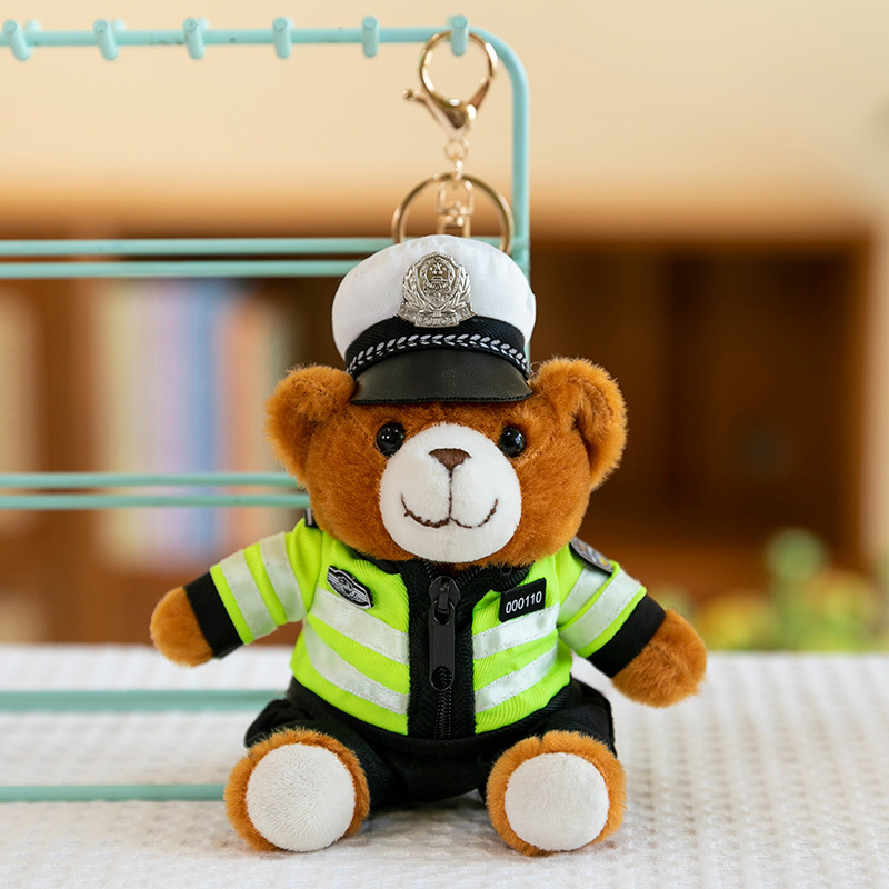 Uniforme de policía de emergencia de bomberos de policía Teddy Bear muñeca Jewel muñeca juguete de peluche regalo