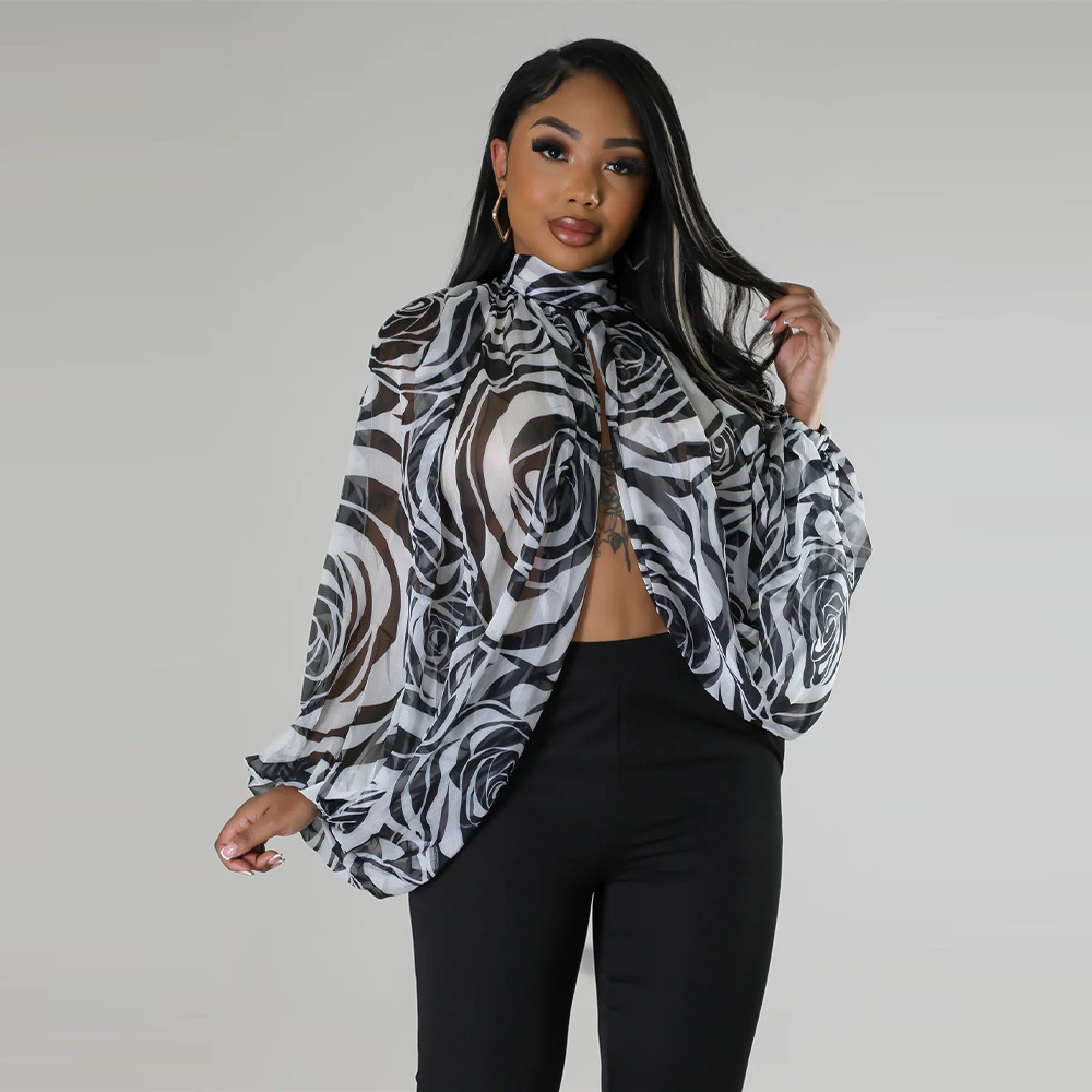 Women's Cardigan Long Sleeve Blouses Vintage Style Streetwear Geometric display picture 31