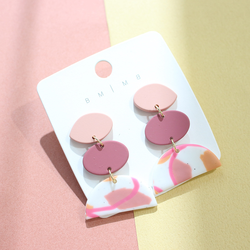 Women'S Gender 1 Pair Fashion Geometric Soft Clay Drop Earrings