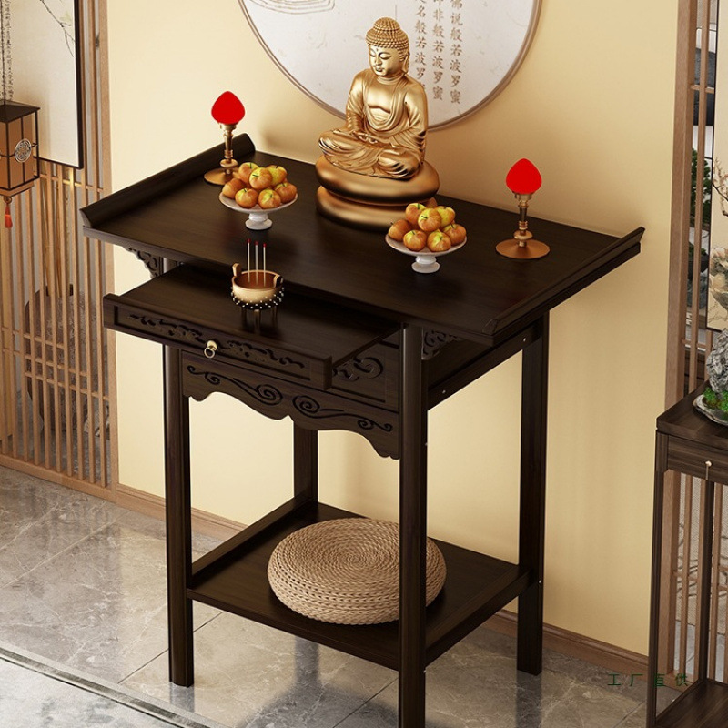 Altar Table for Home Use, Special Table for Offering, New Chinese-Style Altar, God of Wealth Offering Table, Non-Solid Wood Buddha Table
