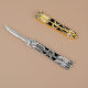 Alloy butterfly knife knife metal practice knife Golden Dragon assassin knife metal model Halloween props wholesale