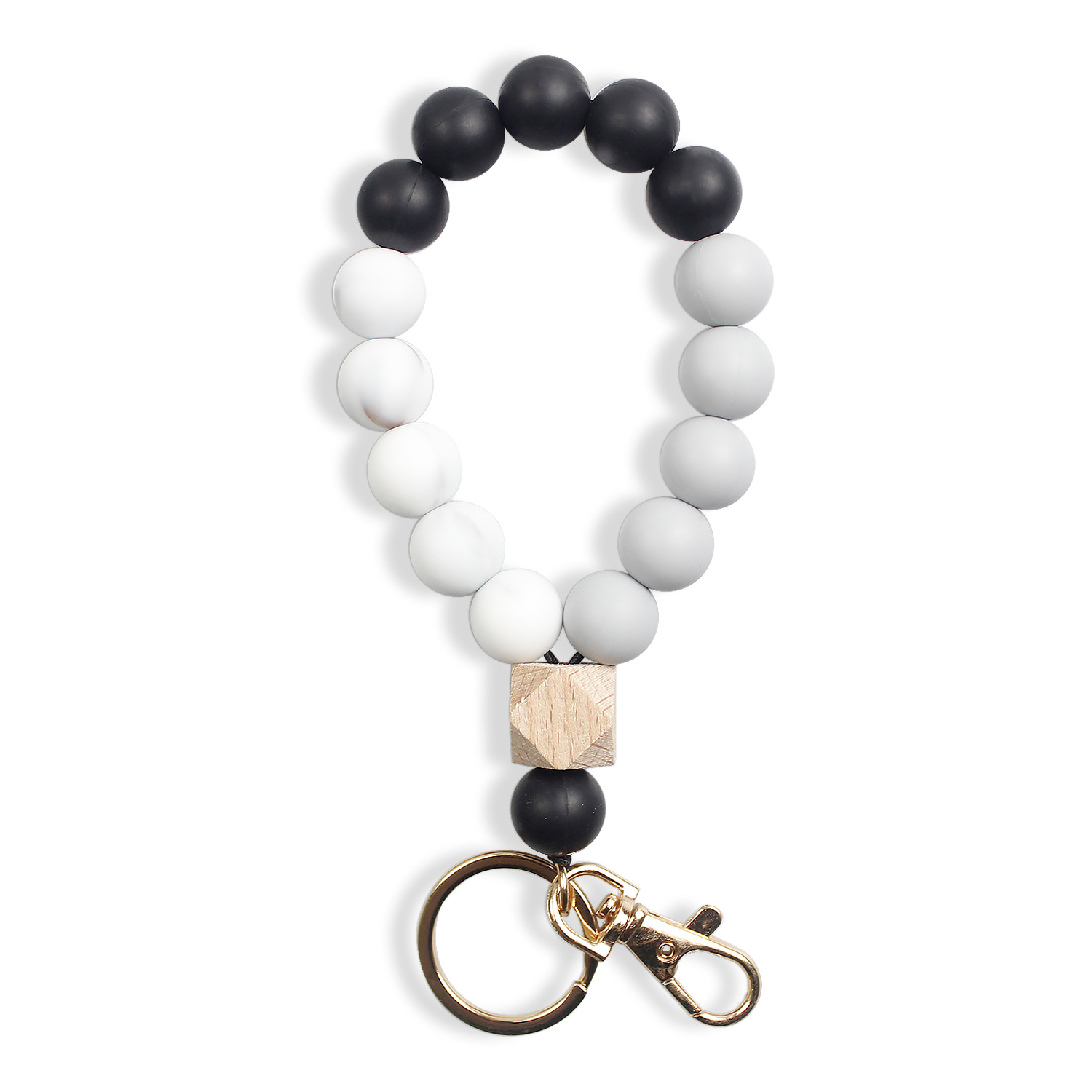 Nueva pulsera de silicona transfronteriza accesorios llavero redondo pulsera de silicona pulsera colgante de estilo europeo y americano