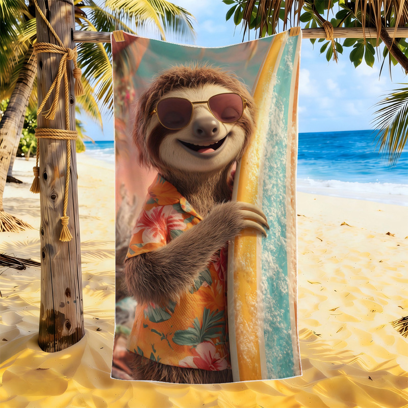 Meikedo's best-selling cross-border product is the Folivora sloth cute animal print beach towel, perfect for seaside vacations, and highly absorbent Meikedo's best-selling cross-border product is the Folivora sloth cute animal print beach towel, perfect for seaside vacations, and highly absorbent