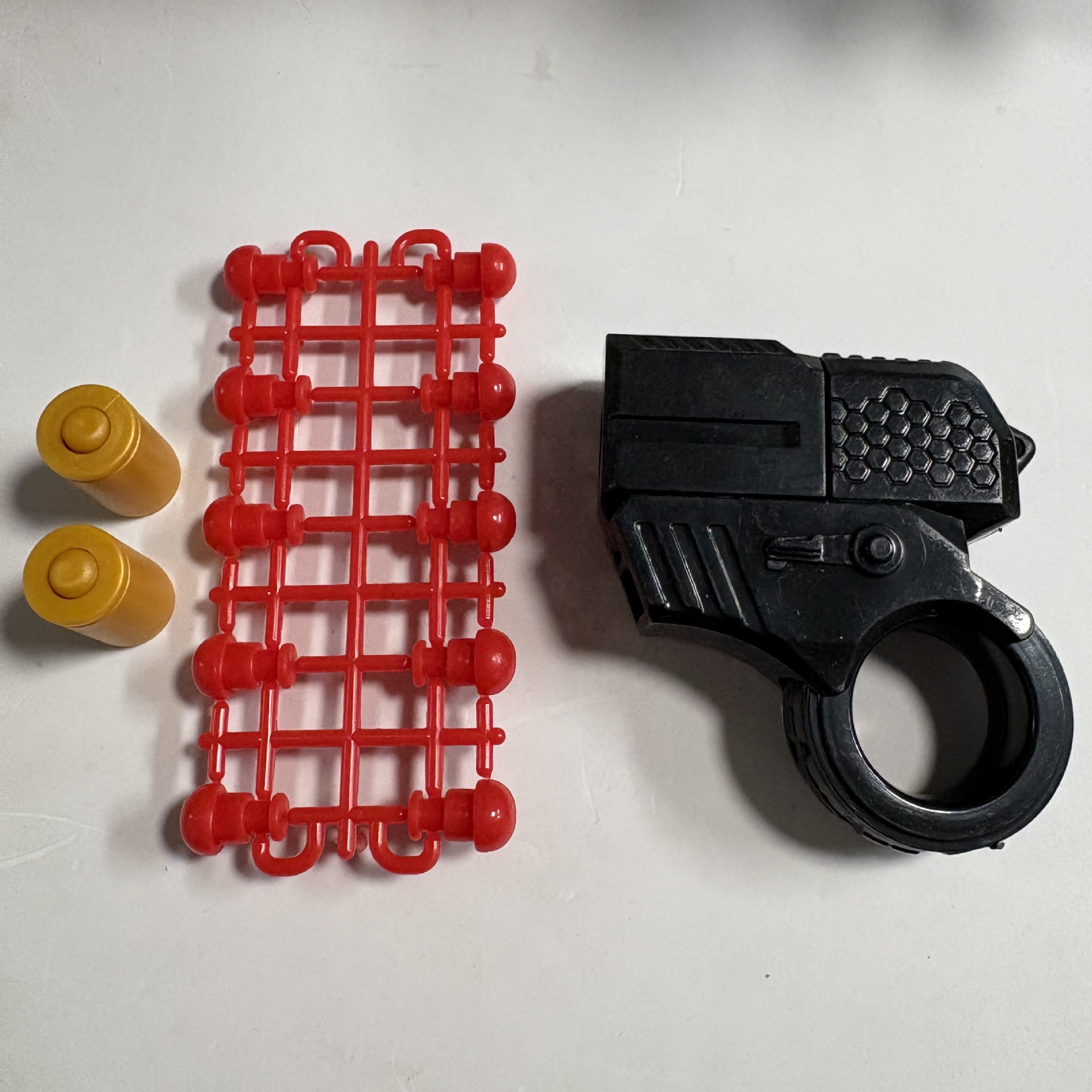 [블랙] 쉘 던지기 핑거팁 권총 1개 + 쉘 2개 + 소프트 총알 10개