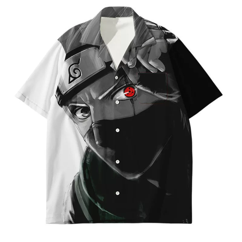 3D Cartoon Summer Shirt - Akatsuki Cloud Naruto Pattern, Imported, Wide Size Range