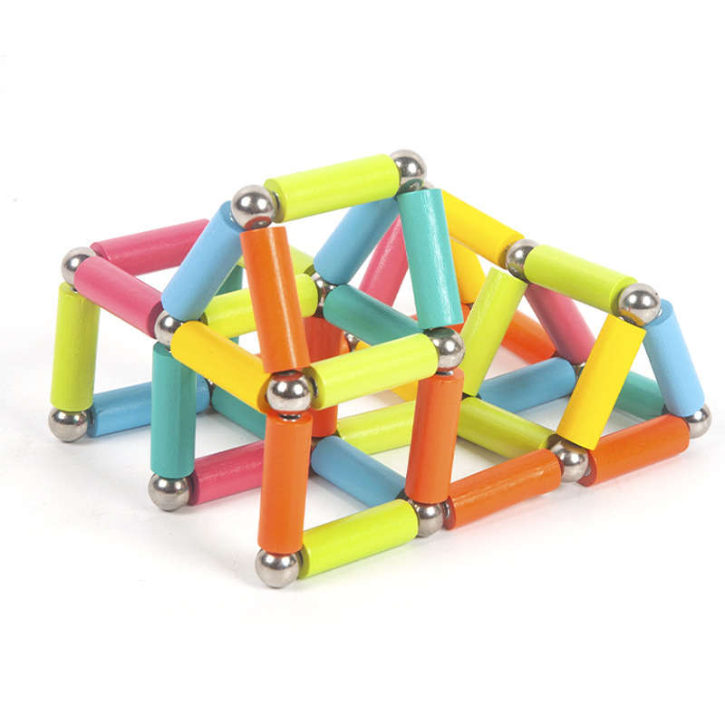 Variedad de palos magnéticos, piezas magnéticas para niños, bloques de construcción, rompecabezas, regalo educativo para niñas, juguete para bebés de 2 años