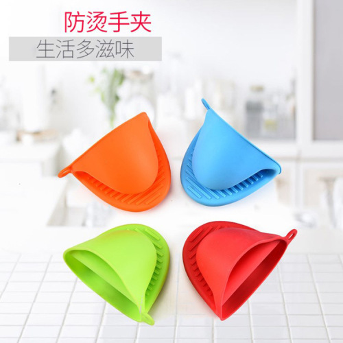 Anti-scalding bowl clamp, microwave oven insulation gloves, high temperature resistant oven gloves, anti-scalding silicone kitchen tools casserole