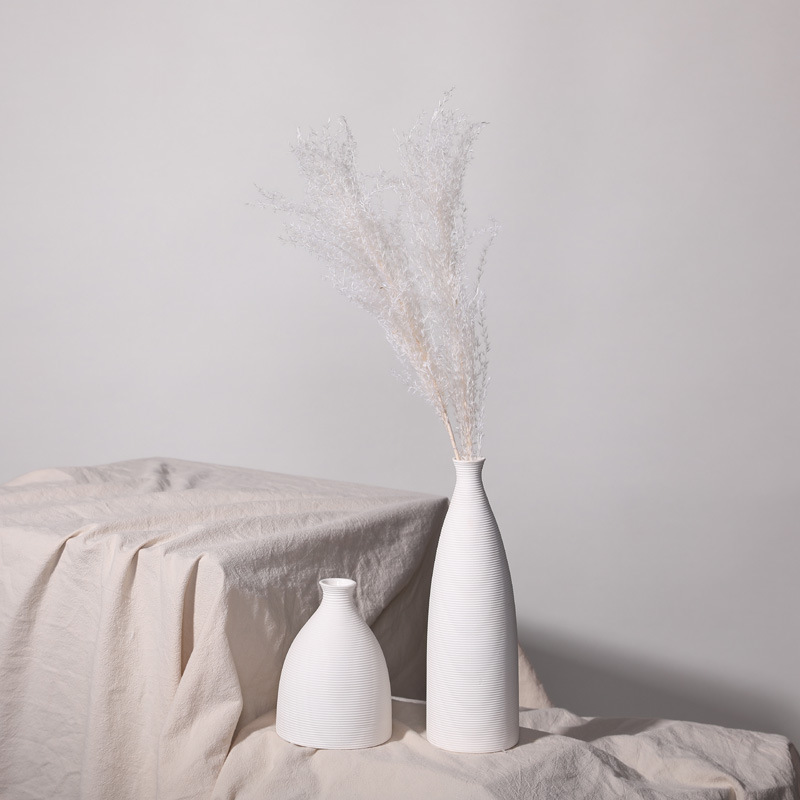 Ins florero de Cerámica Blanca Flor seca decoración del hogar salón TV gabinete flor titular de la decoración de estilo nórdico florero