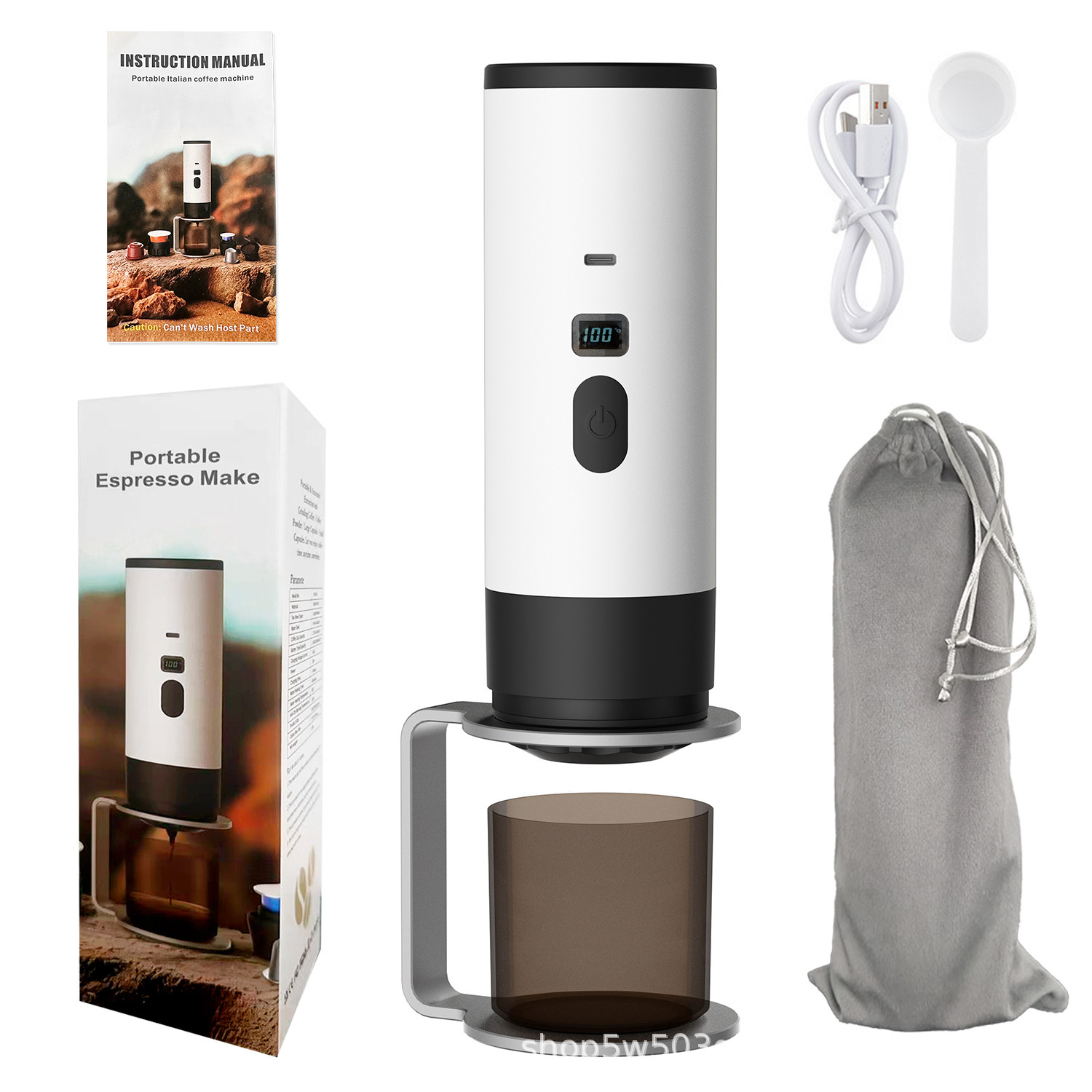 화이트 [고급형 + 거치대 + 벨벳 파우치]