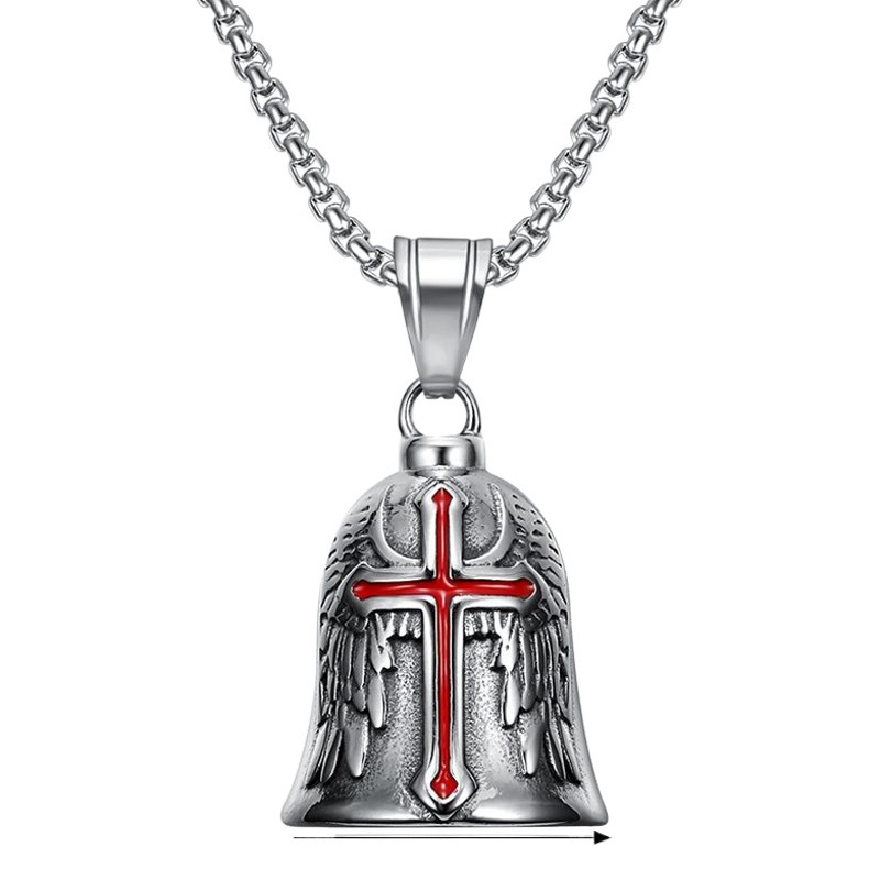 Amazon New Stainless Steel Retro Punk Motorcycle Angel Wings Motorcycle Ride Lucky Bell