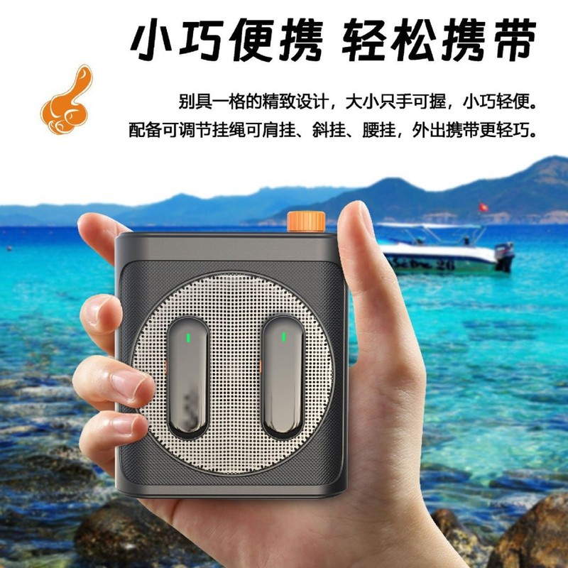 工厂直销 无线小蜜蜂扩音器导游专用领夹式双麦便携防啸叫扩音器|undefined