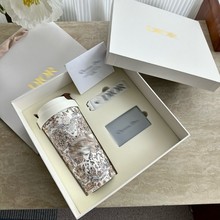D家 陶瓷内胆保温杯高颜值网红双层便携随行礼品咖啡杯潮厂家批发