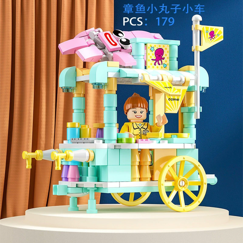 Строительная игрушка (Lego) детский мини-конструктор, темы еды, улица и город, 1 388–1 439 шт.