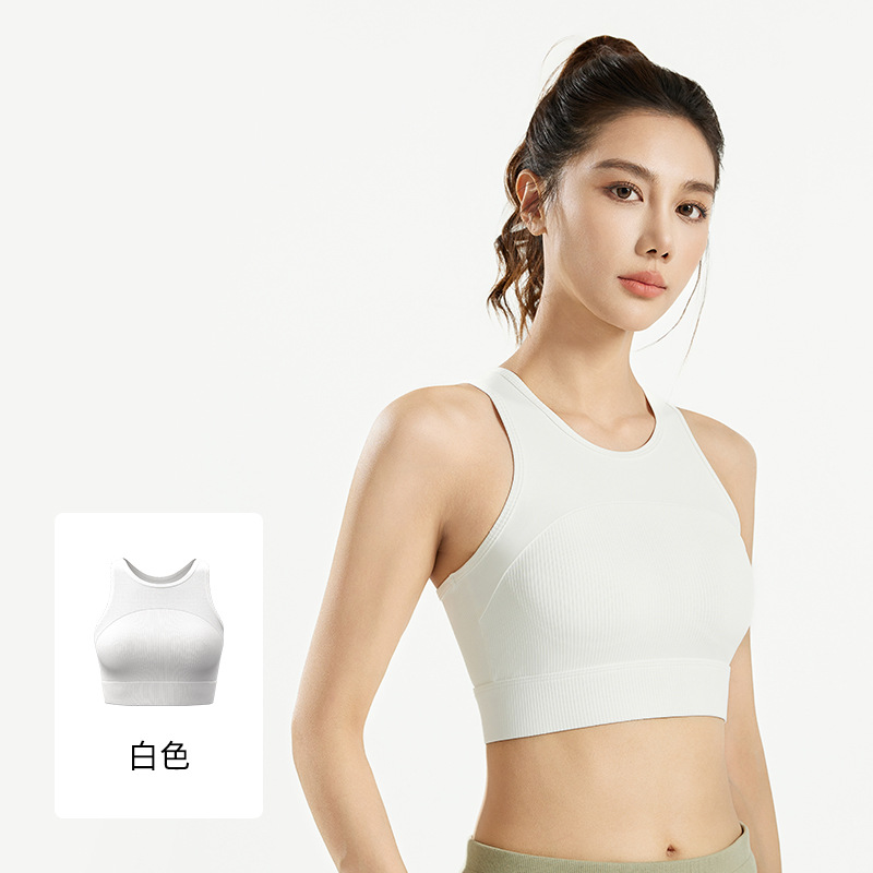 Juyi Tang nuevo chaleco de empalme en forma de I tipo bra deportivo correa de hombro fija fitness yoga ropa interior deportiva