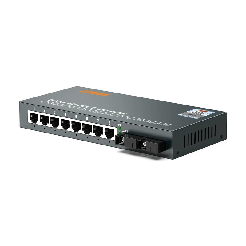 Оптоволоконный трансивер netLINK Gigabit однорежимный одноволоконный 2 оптических 8 электрических HTB-GS-03 (2F/8GE) 20AB
