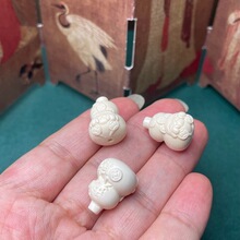猛犸象牙雕刻 猫猫招财福禄葫芦挂件小众装饰diy文玩吊坠配饰
